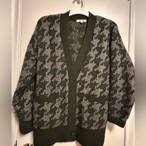 Madewell Sz S Allston Double Button Cardigan Sweater in Houndstooth